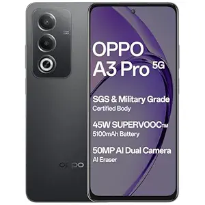 OPPO A3 Pro 5G (  8GB RAM, 128GB Storage)|6.67” HD+ 120Hz Refresh Rate Screen | 45W SUPERVOOC|with No Cost EMI