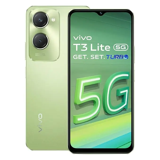 Vivo T3 Lite 5G Smartphone (Vibrant Green, 4GB Ram 128GB Storage)