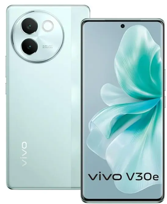 Vivo V30e 5G Smartphone (Silk Blue, 8GB RAM, 256GB Storage)