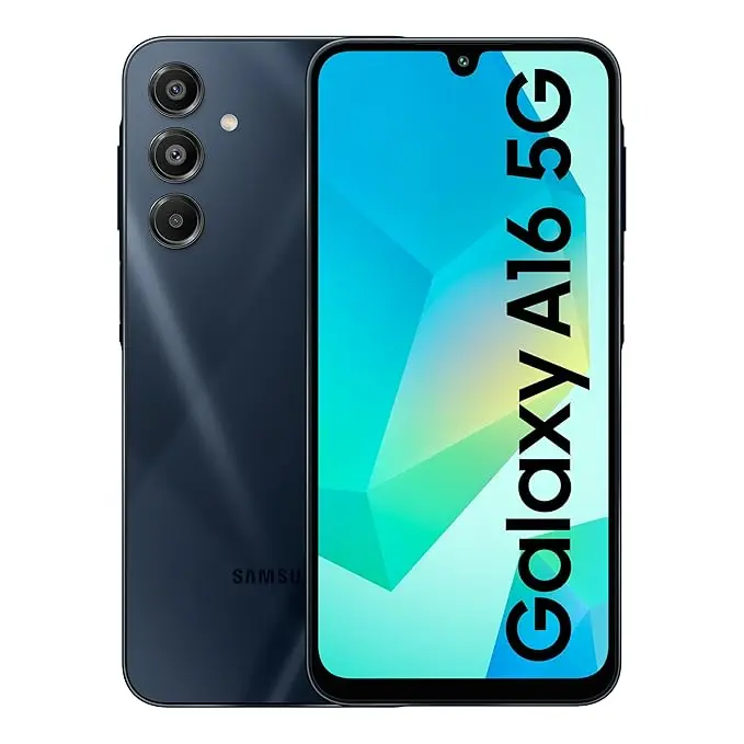 Samsung Galaxy A16 5G (Blue Black, 6GB RAM, 128GB Storage) | Super AMOLED | 50MP Triple Camera with Ultra Wide Lens | 6 OS & 6 Years Security Updates | IP54 | Tap & Pay | 5000mAh