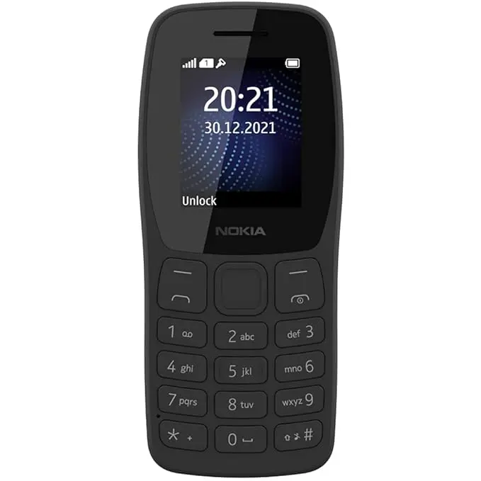 Nokia 105 Classic | Single Sim Keypad Phone with Built-in UPI Payments, Long-Lasting Battery, Wireless FM Radio, Charger in-Box | Charcoal