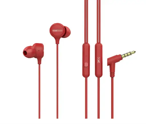 boAt Bassheads 103 Wired In Ear Earphone With Mic (Red)